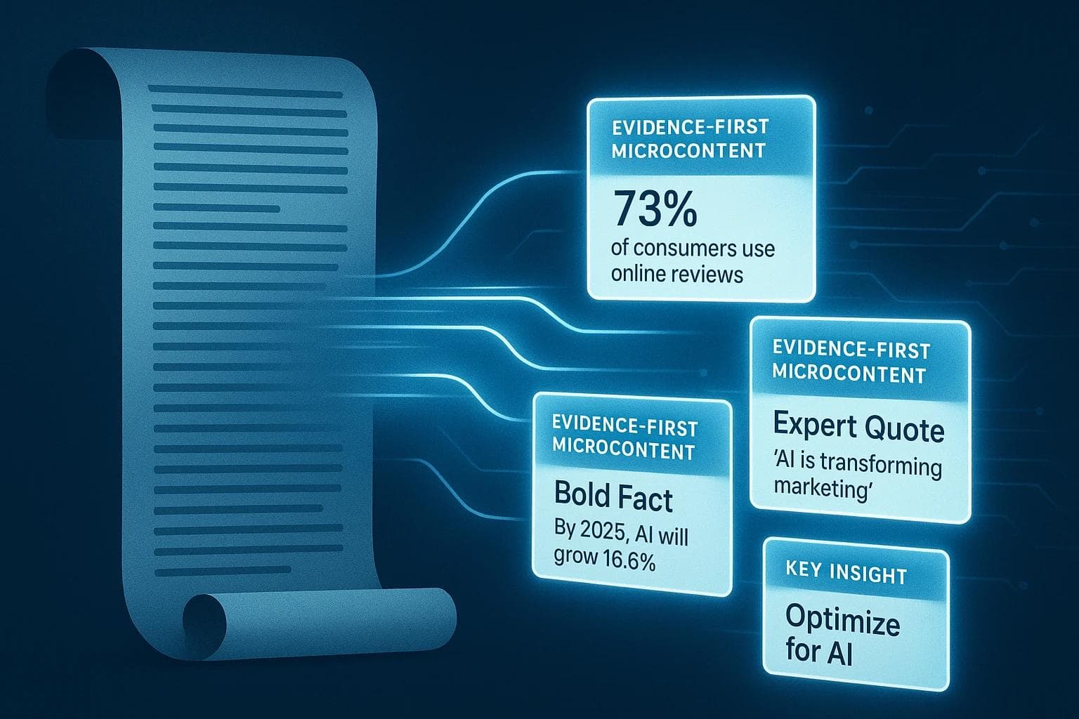 Guide to Repurposing Long-Form Content into Evidence-First Microcontent