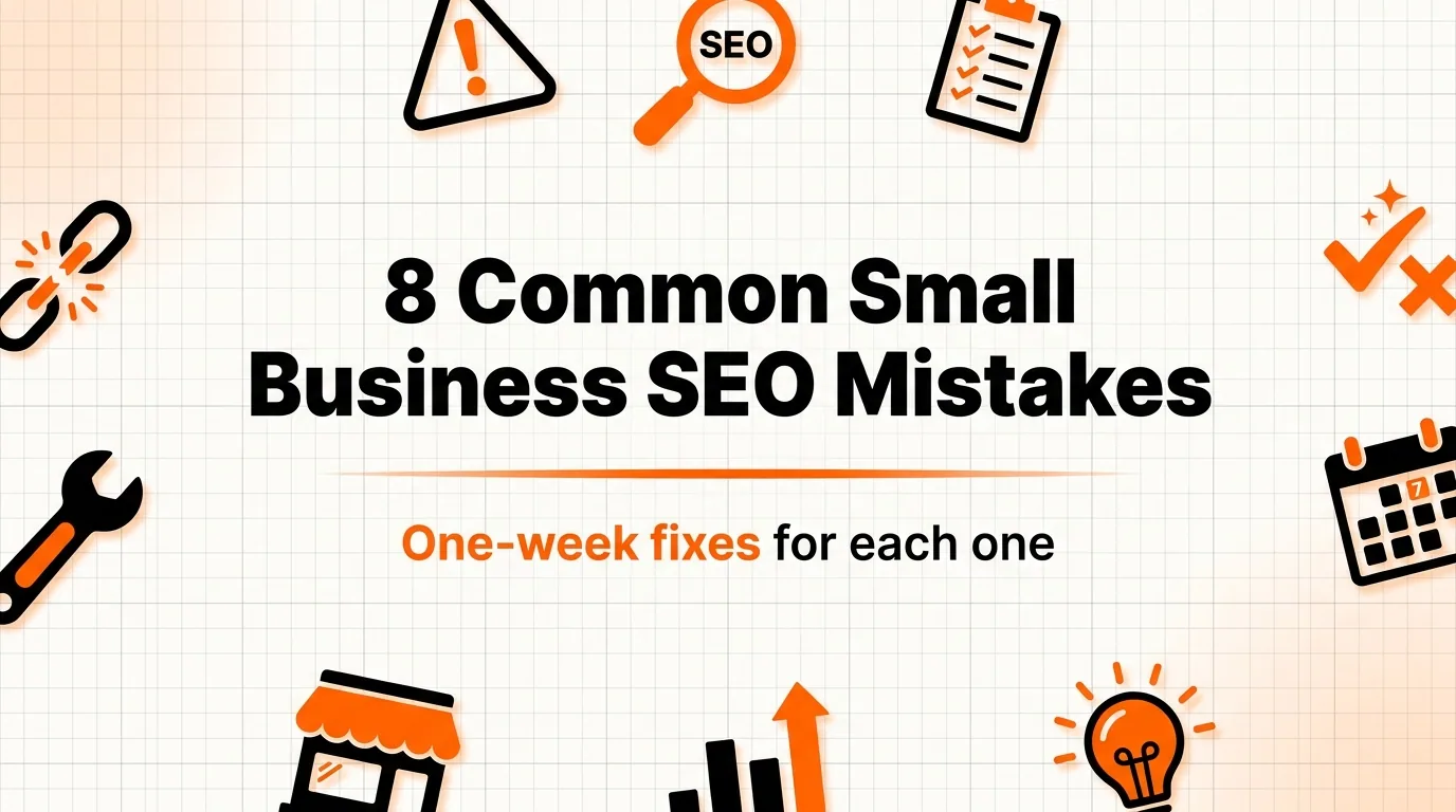 8 Common Small Business SEO Mistakes (and the One-Week Fix for Each)