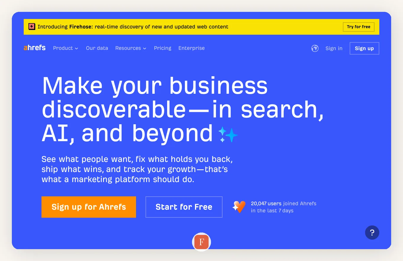 Ahrefs interface screenshot