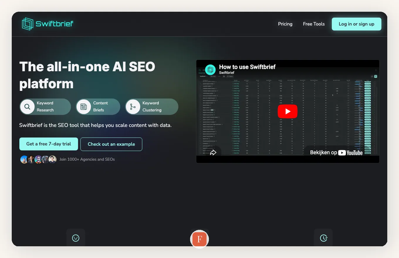 Swiftbrief interface screenshot