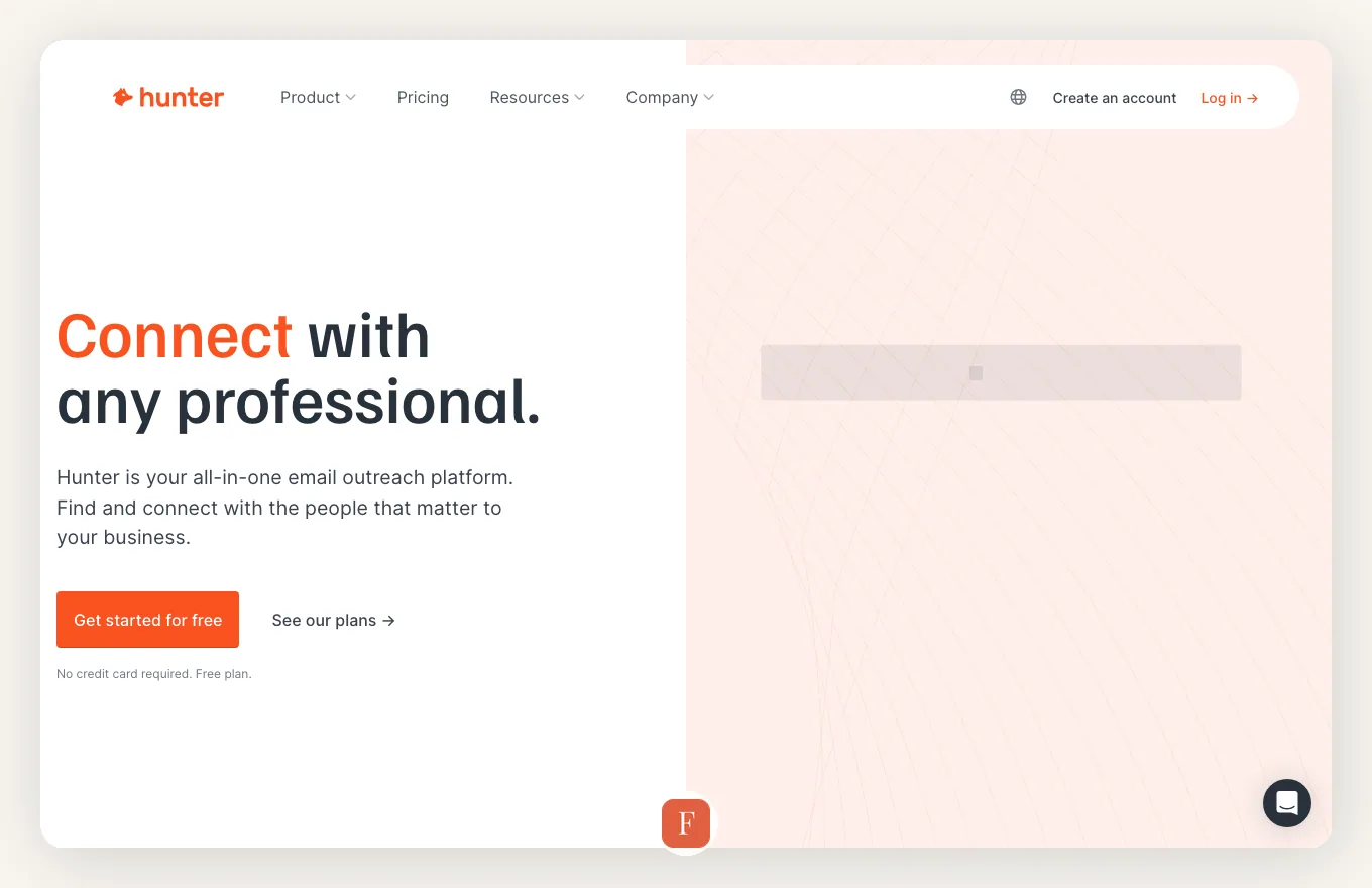Hunter.io interface screenshot