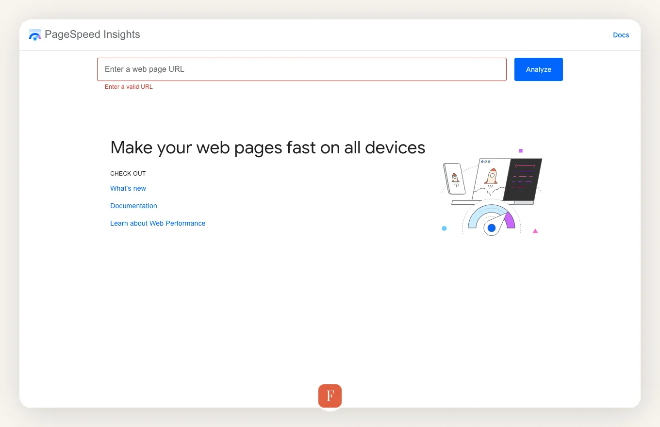 PageSpeed Insights interface screenshot