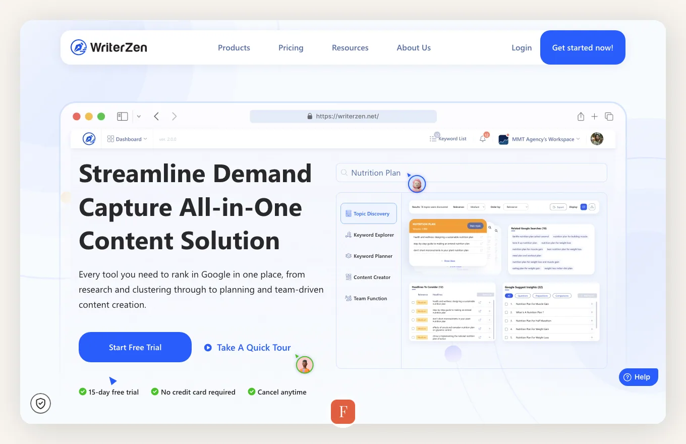 WriterZen interface screenshot