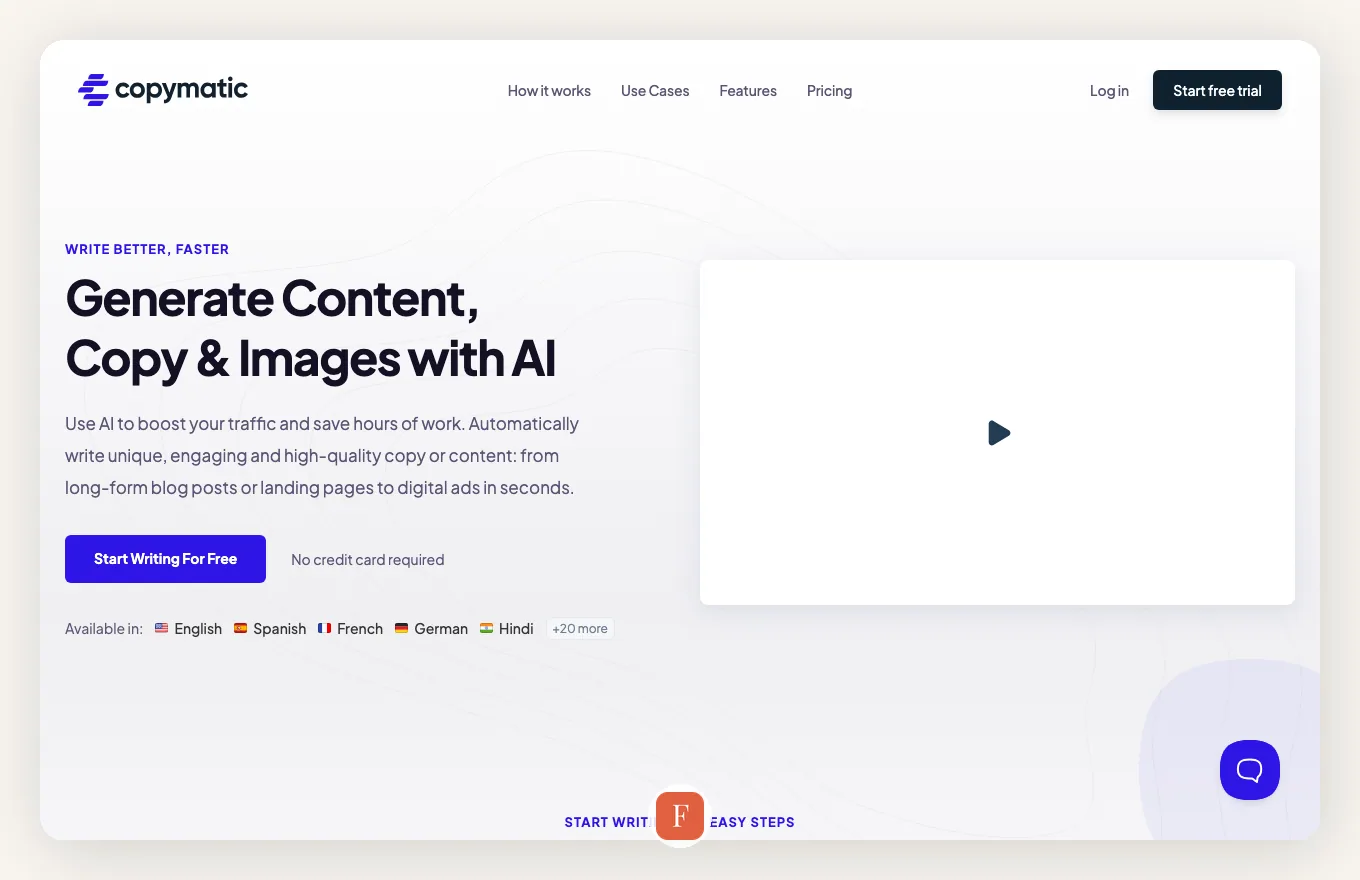 Copymatic interface screenshot