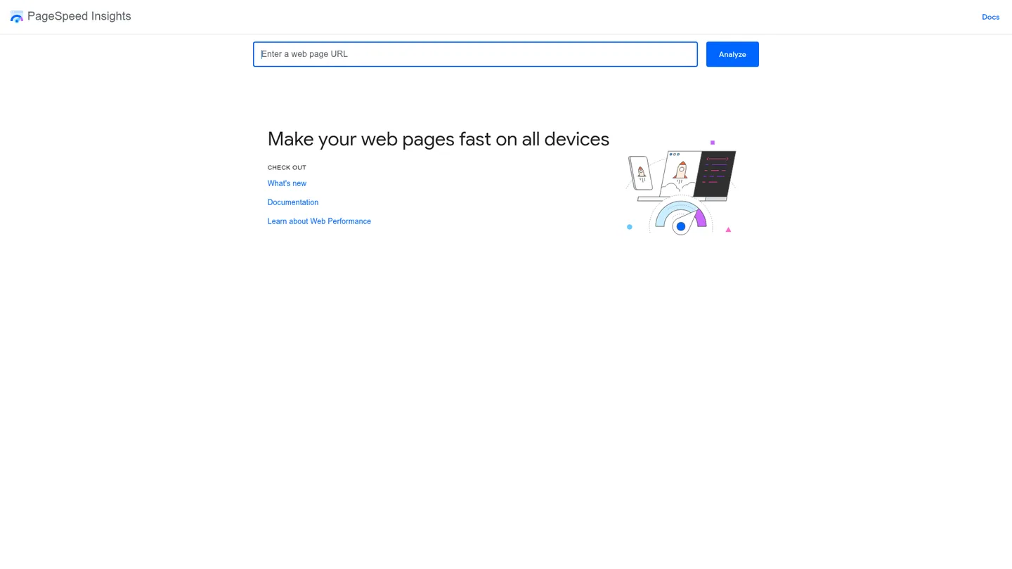 Google PageSpeed Insights, the free tool that scores your site's Core Web Vitals