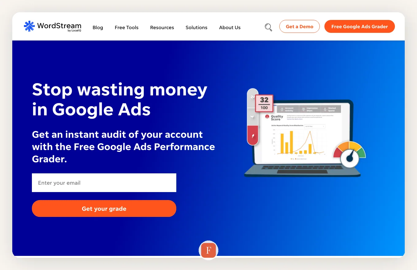 Wordstream interface screenshot