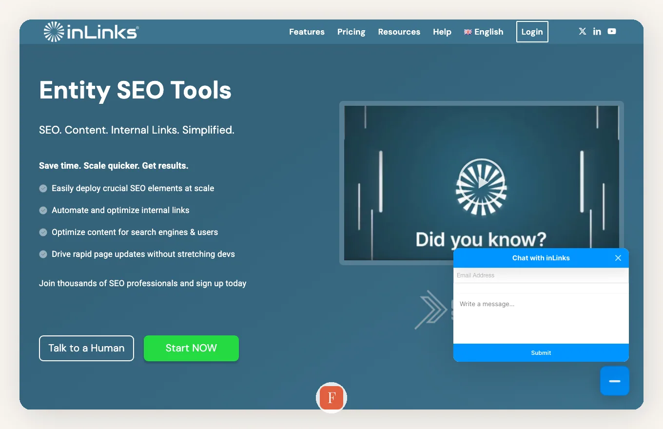 InLinks interface screenshot