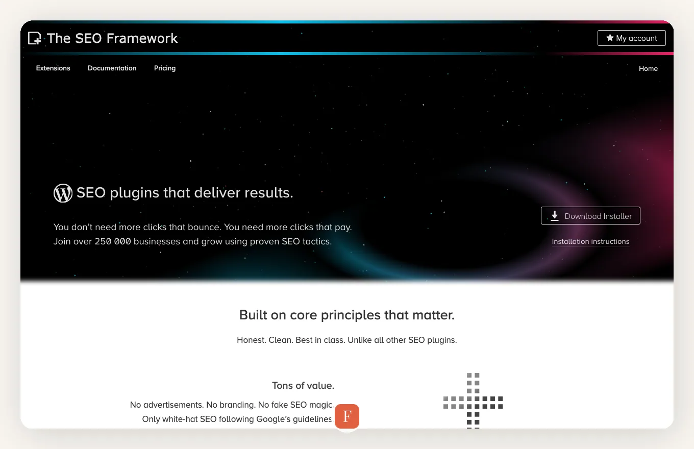 The SEO Framework interface screenshot