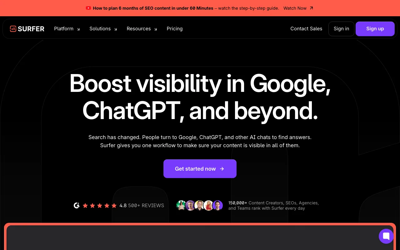 Surfer SEO interface screenshot